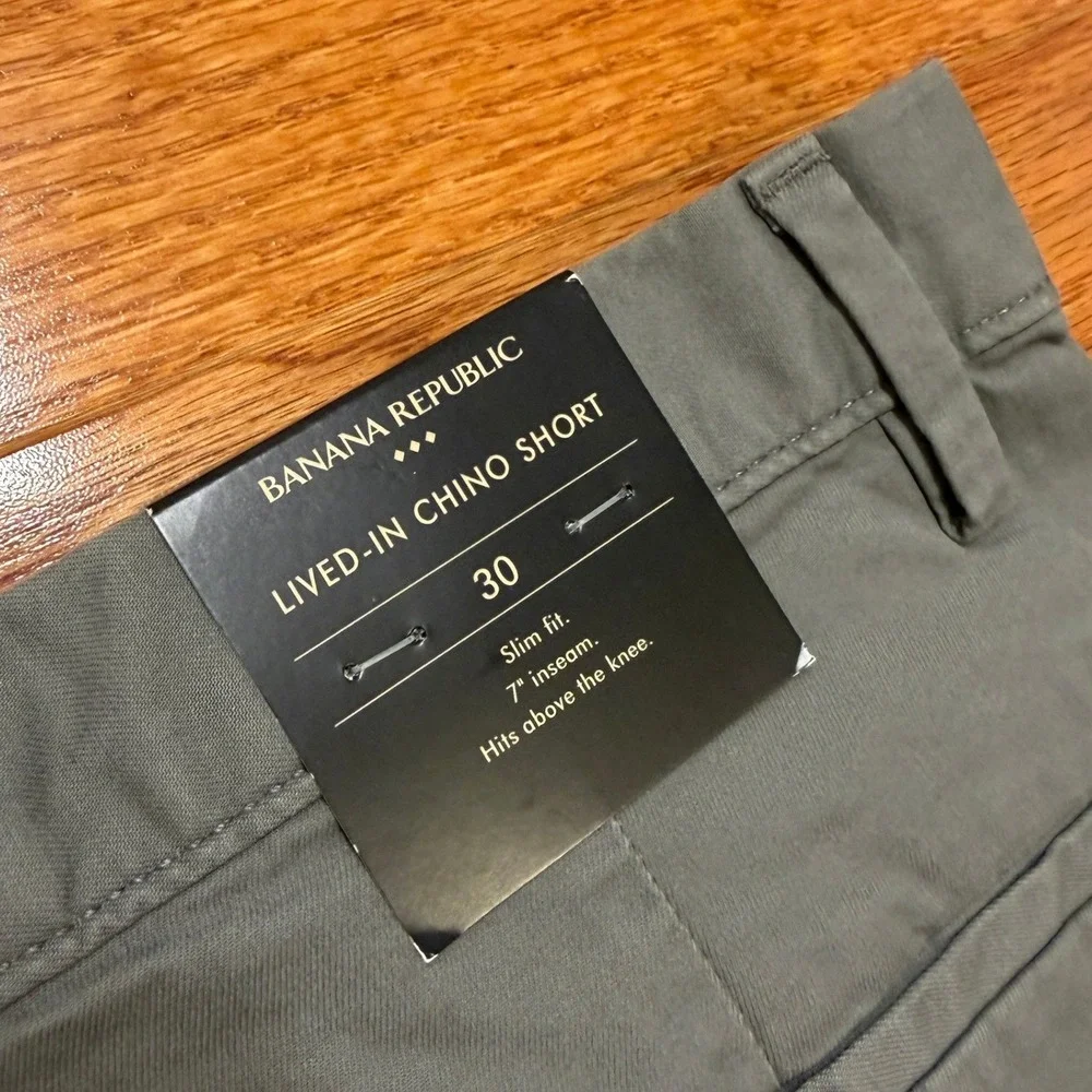 New Banana Republic Chino Shorts Mens 30 Slim Fit 7